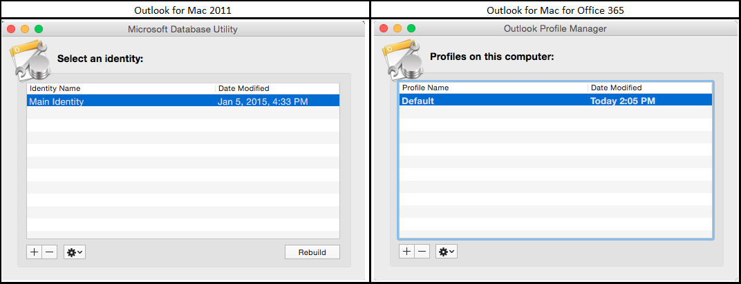 mac outlook support utilities